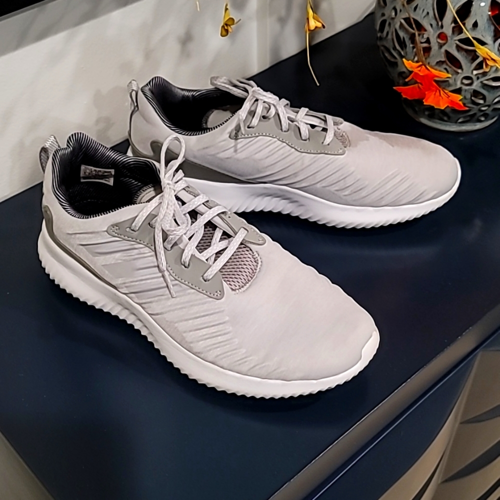 Adidas, Size 8, Grey, Alpha Bounce Sneakers